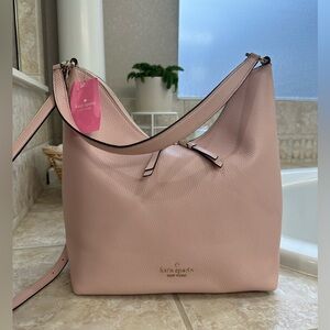 New with Tags KATE SPADE Zippy Rose Smoke Pebbled Leather Shoulder Bag - KB140